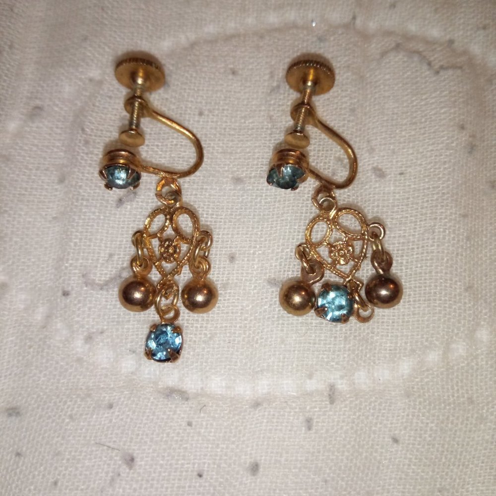 Antique Screw on Earring Set